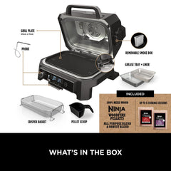 Ninja Woodfire Pro XL Electric BBQ Grill & Smoker OG850ME - Black