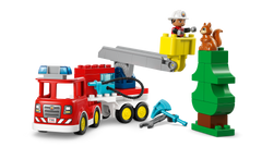 Fire Truck with Hose and Firefighter
