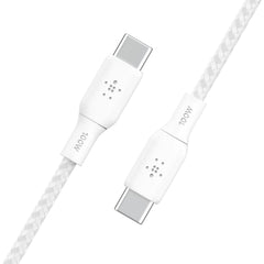 Belkin BoostCharge Braided USB-C to USB-C Cable 100W 2m - White