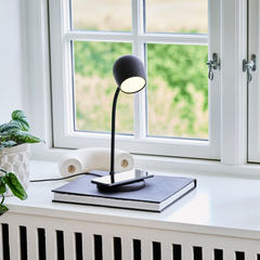 Kreafunk Ellie Black Lamp & Bluetooth Speaker Charger