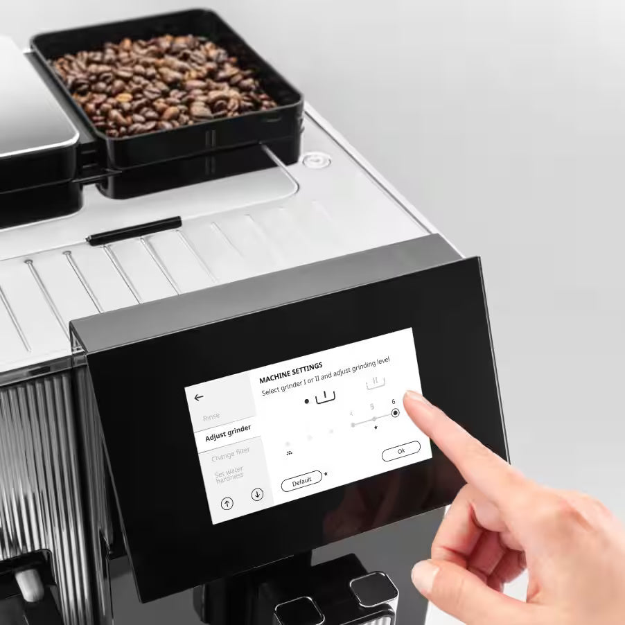 DeLonghi Maestosa Automatic Coffee Maker with 19-Bar Pressure, Smart Touchscreen & Custom Drink Control