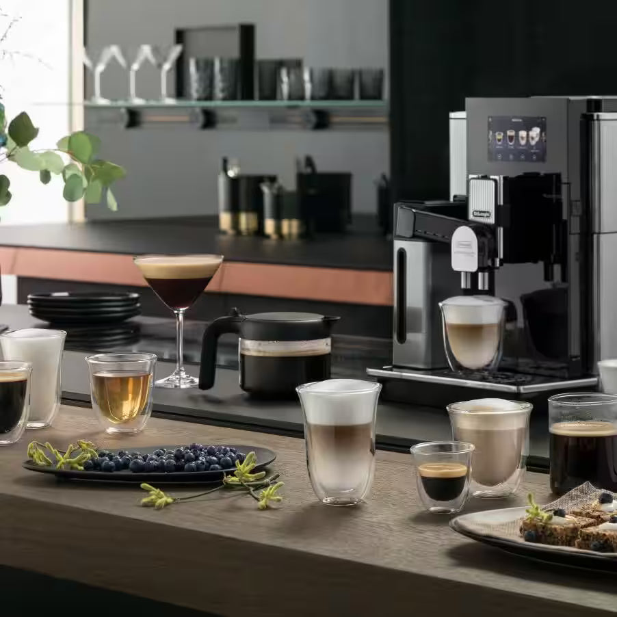 DeLonghi Maestosa Automatic Coffee Maker with 19-Bar Pressure, Smart Touchscreen & Custom Drink Control