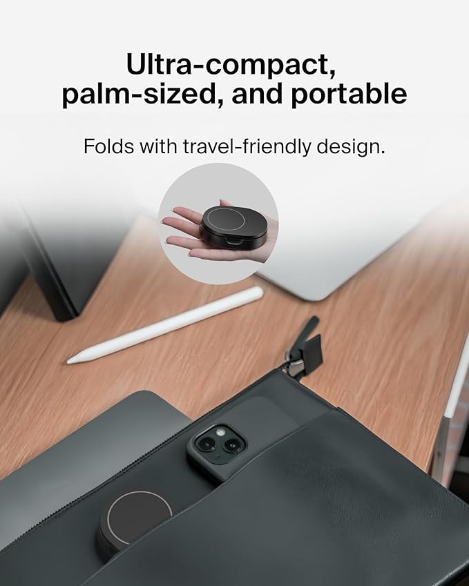BELKIN BOOSTCHARGE PRO CONVERTIBLE MAGNETIC WIRELESS CHARGING STAND WITH QI2 15W - Black