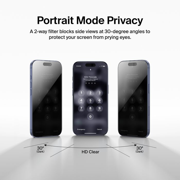 Belkin Invisiglass Privacy Screen Protector for iPhone 17 Pro
