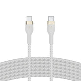 BELKIN BOOSTCHARGE PRO FLEX USB C - C BRAIDED 3M - WHITE