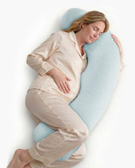 Momcozy J-Shaped Maternity Body Pillow (Grey)