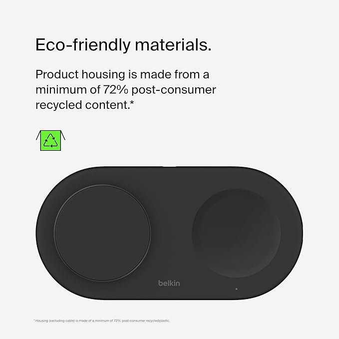 BELKIN BOOSTCHARGE PRO 2-IN-1 MAGNETIC WIRELESS CHARGING PAD WITH QI2 15W