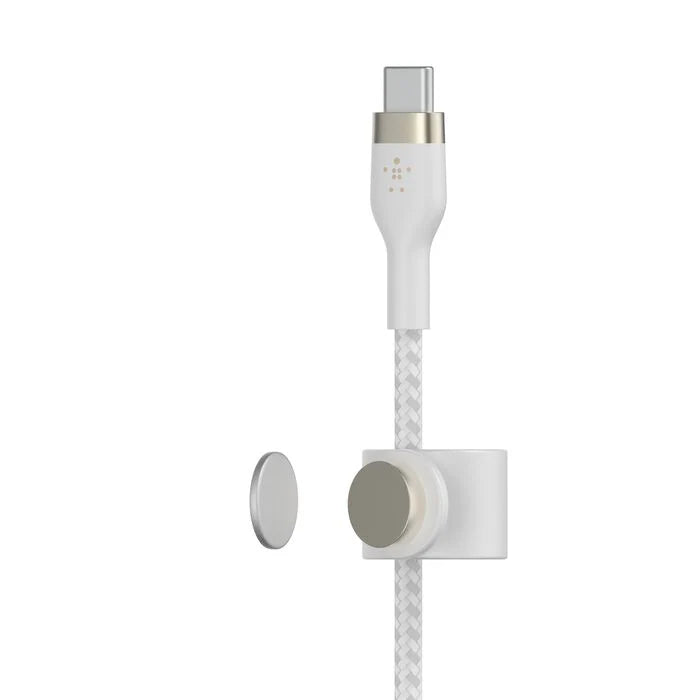 BELKIN BOOSTCHARGE PRO FLEX USB C - C BRAIDED 3M - WHITE