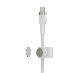 BELKIN BOOSTCHARGE PRO FLEX USB C - C BRAIDED 3M - WHITE