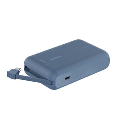 BELKIN BoostCharge Power Bank 10K with Integrated Cable - Blue