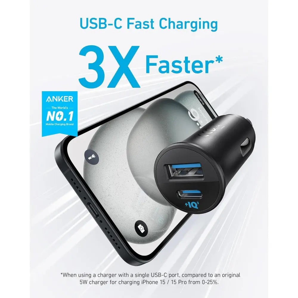 Anker Car Charger 30w | 2 ports - Black