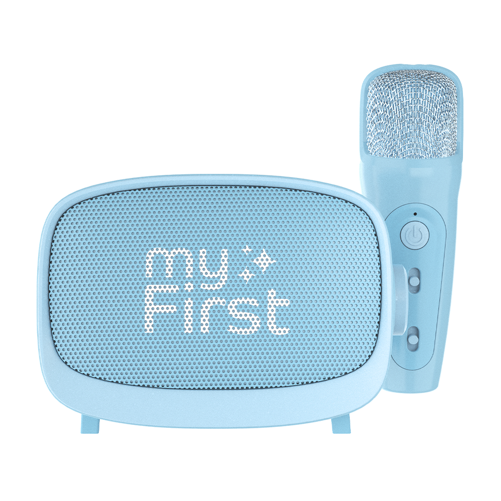myFirst Voice 2 kids karaoke speaker with wireless mic, Blue