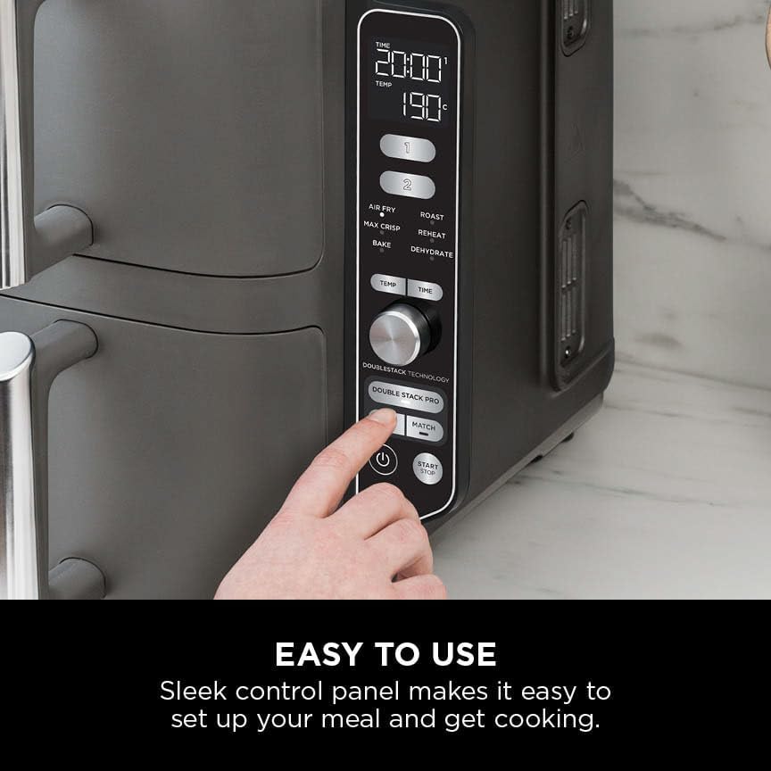 Ninja Double Stack XL 2-Level Air Fryer with Smart Cook System 9.5L