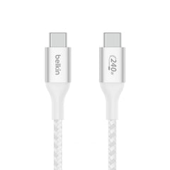 Belkin BoostCharge Braided USB-C to USB-C Cable 240W 1m - White