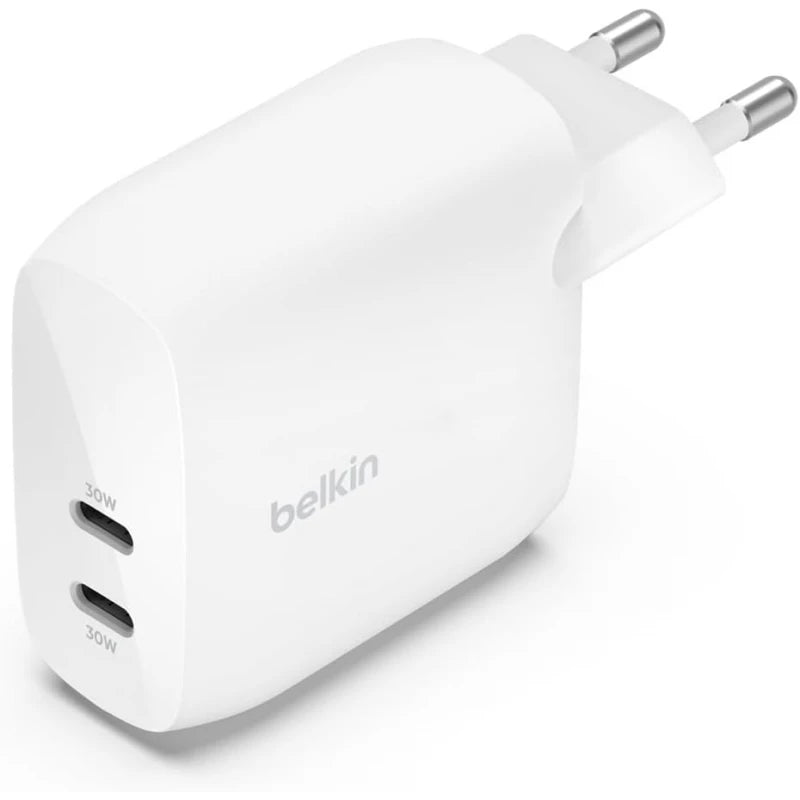ELKIN BOOSTCHARGE DUAL 30W USB-C PD WALL CHARGER 60W - White
