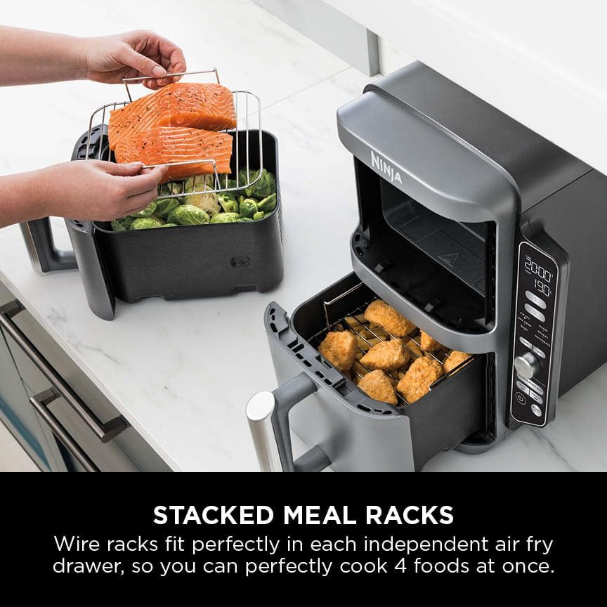 Ninja Double Stack XL 2-Level Air Fryer with Smart Cook System 9.5L