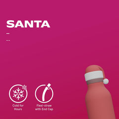 asobu Bestie Bottle Insulated Stainless Steel Water Bottle (Santa)