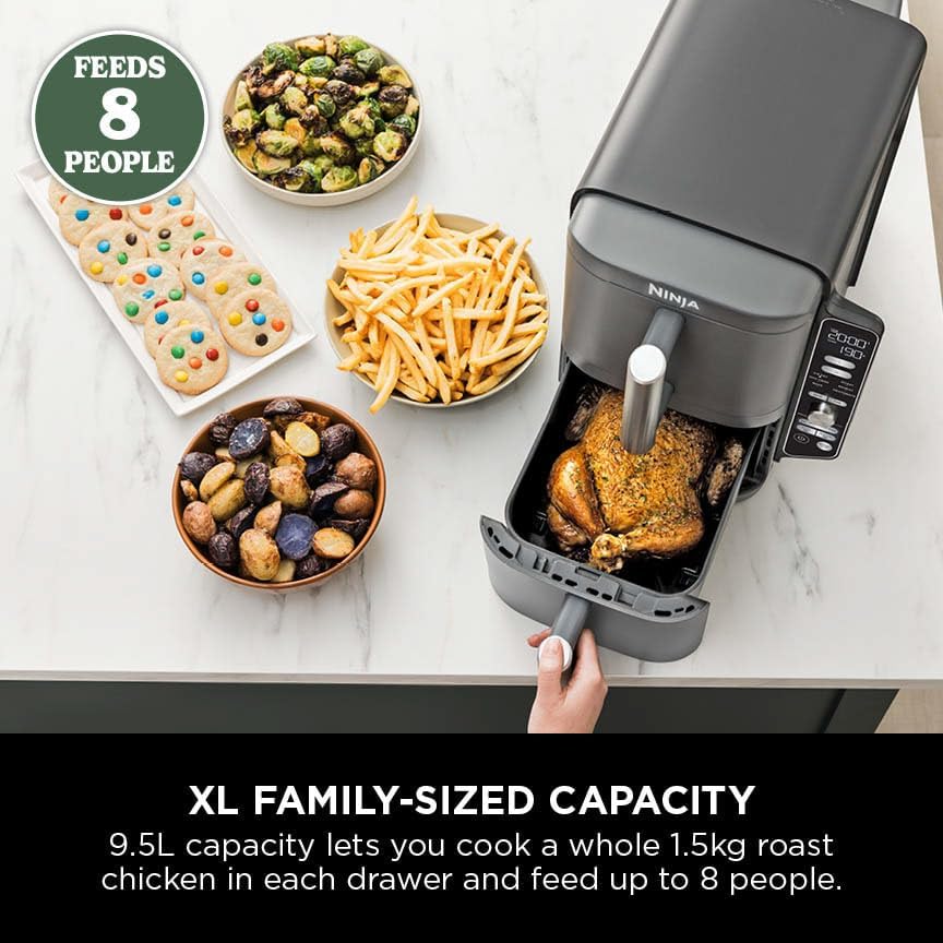 Ninja Double Stack XL 2-Level Air Fryer with Smart Cook System 9.5L