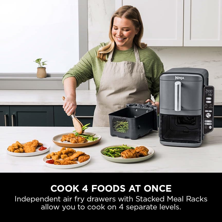 Ninja Double Stack XL 2-Level Air Fryer with Smart Cook System 9.5L