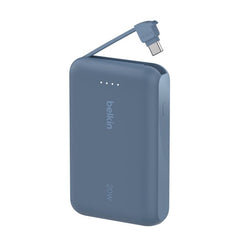 BELKIN BoostCharge Power Bank 10K with Integrated Cable - Blue