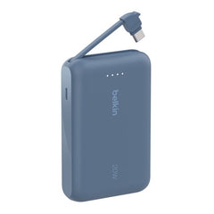 BELKIN BoostCharge Power Bank 10K with Integrated Cable - Blue