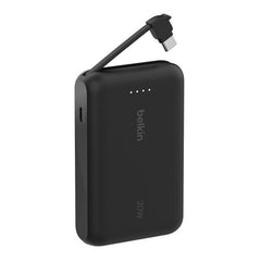 BELKIN BoostCharge Power Bank 10K with Integrated Cable - Black