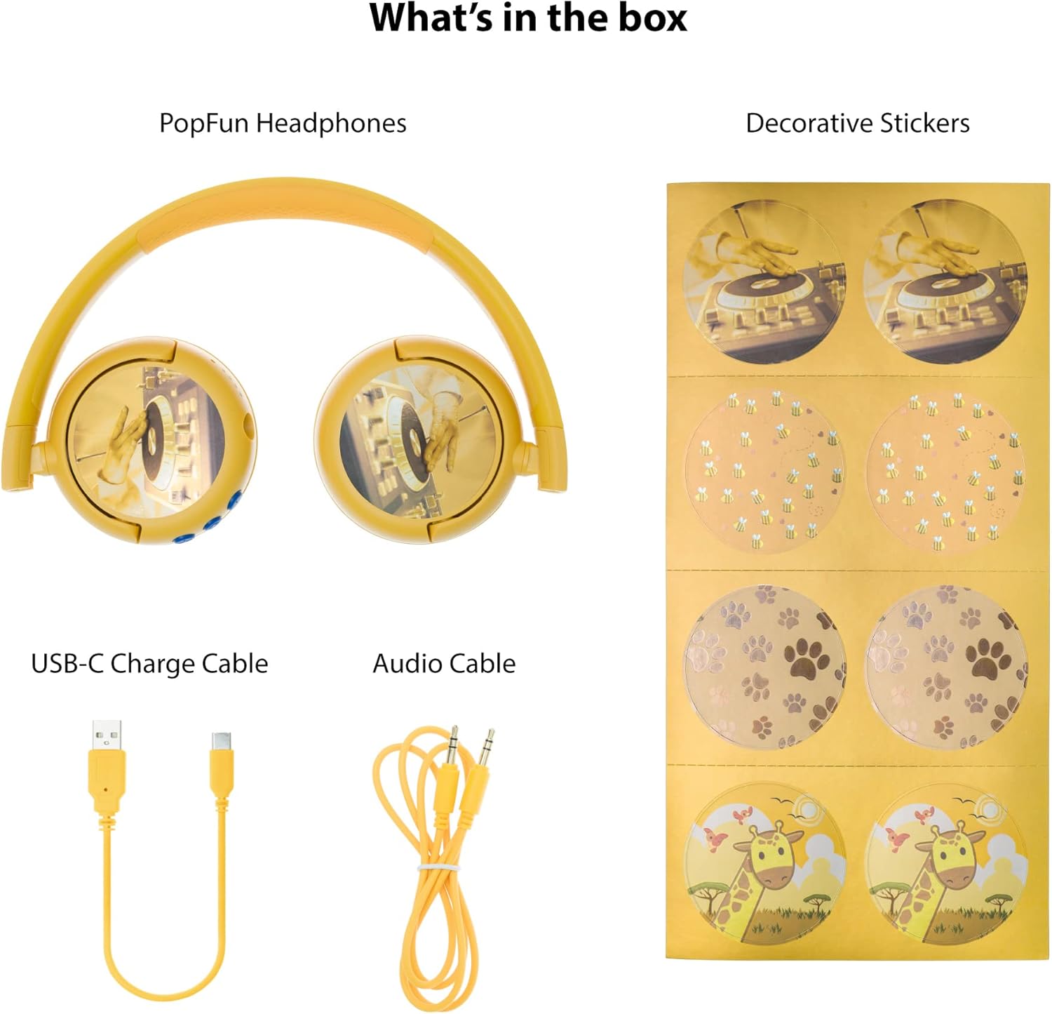BuddyPhones POP Fun - Sun Yellow