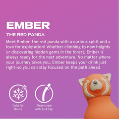 asobu Bestie Red Panda Stripe Bottle