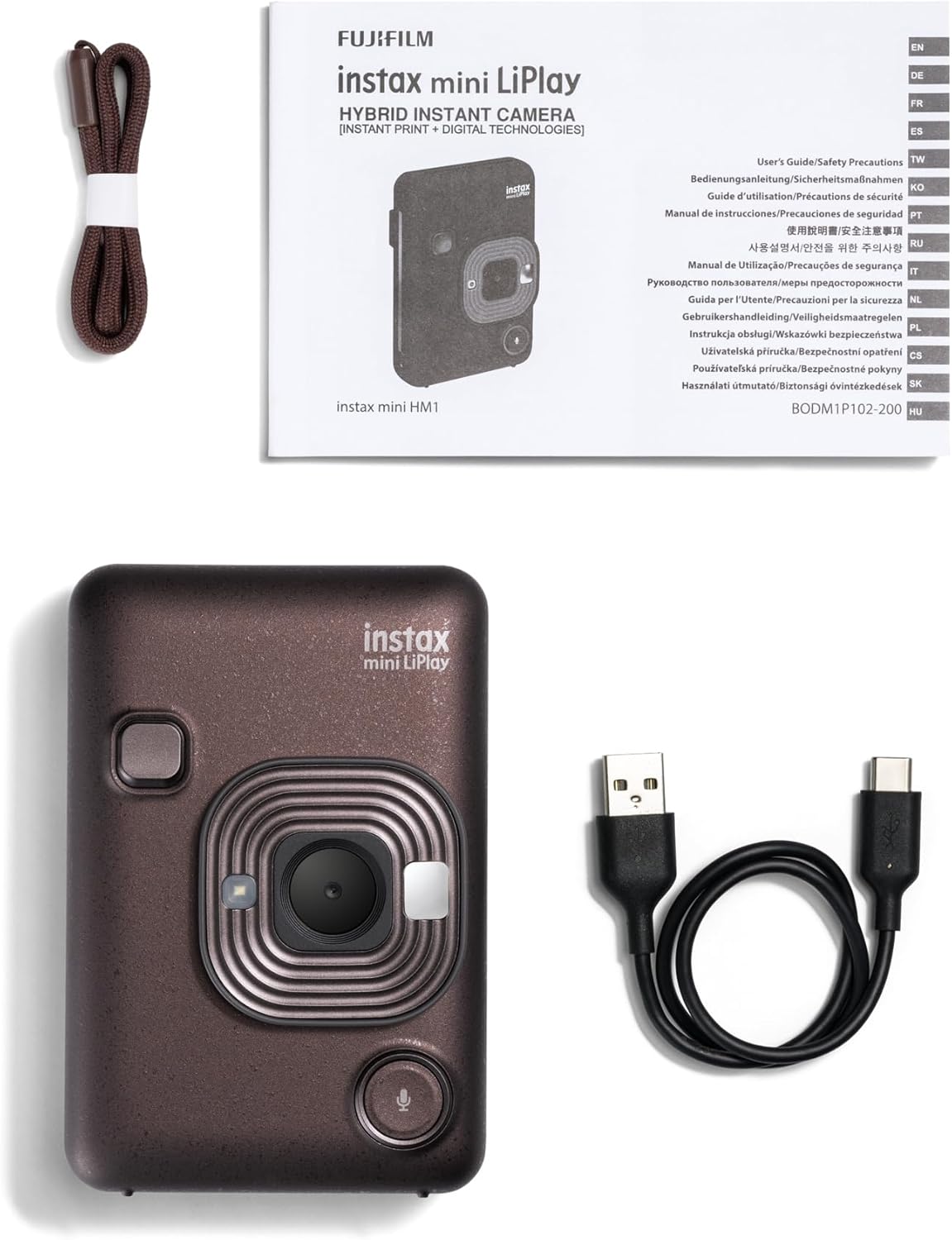 Instax Fujifilm Mini Liplay Hybrid Instant Camera - deep bronze