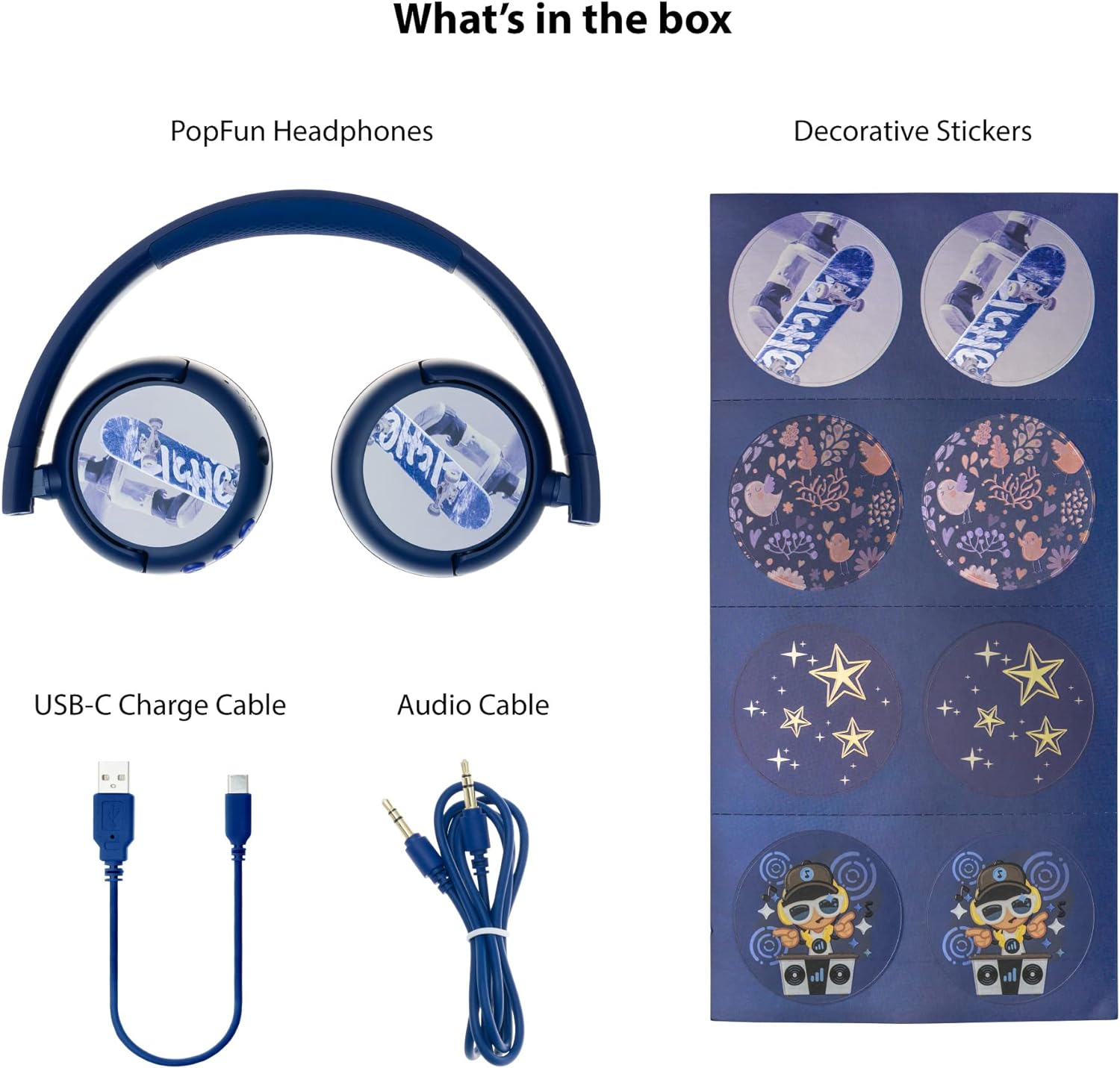 BuddyPhones POP Fun - Deep Blue