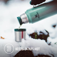 STANLEY CLASSIC LEGENDARY BOTTLE | 1.0L HAMMERTONE Silver