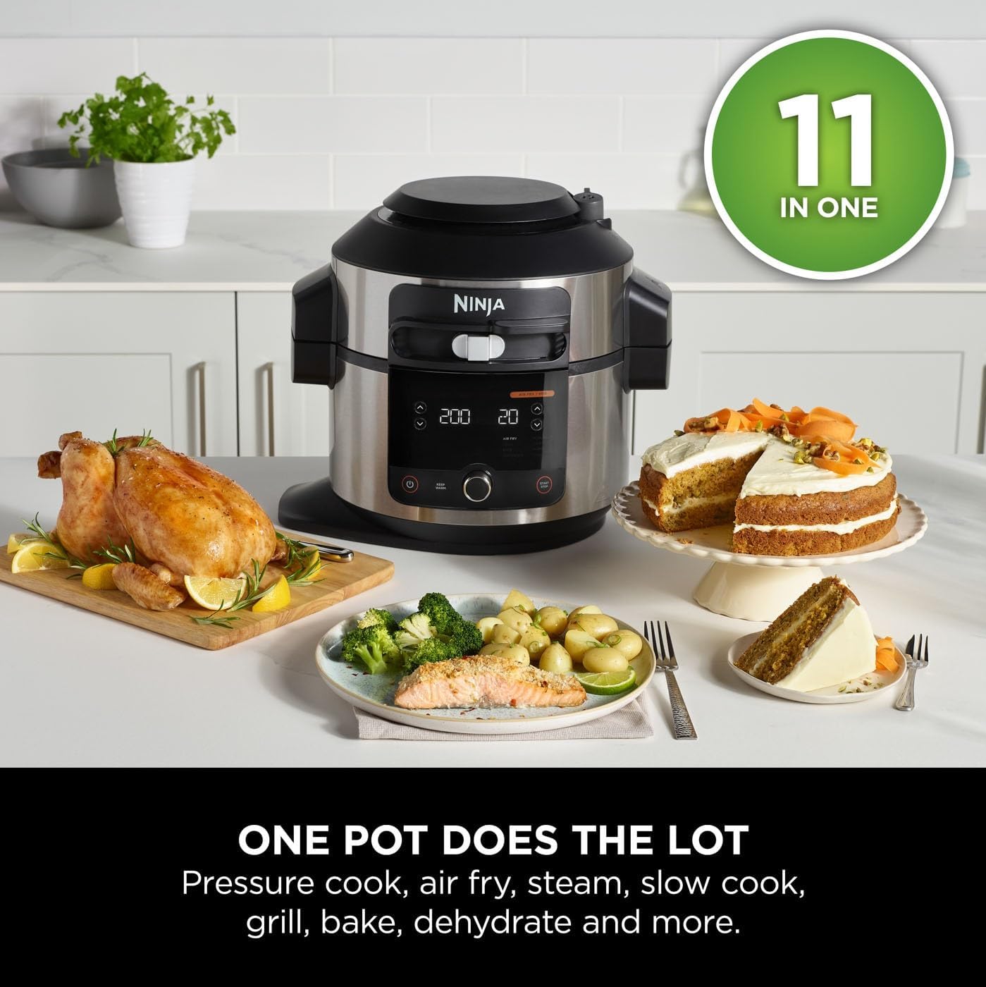 Ninja Foodi 11-in-1 SmartLid Multi-Cooker 6L