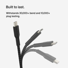 BELKIN BOOSTCHARGE C - C BRAIDED CABLE 1M - BLACK