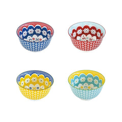 Easy Life Daisy 4-Piece 11cm Bowl Set in Box - Multicolored