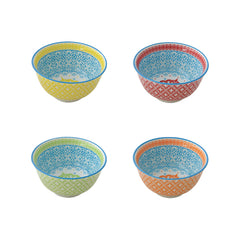 Easy Life Geometric VerseA 4-Piece 11cm Bowl Set in Box - Multicolored