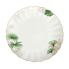 Easy Life Exotique 26cm Dinner Plate - White & Green