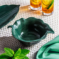 Easy Life Madagascar Leaf 21x16 cm Bowl - Green