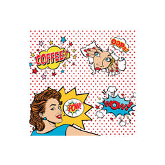 Easy Life Pop Art 20-Piece Paper Napkin Set - Multicolored