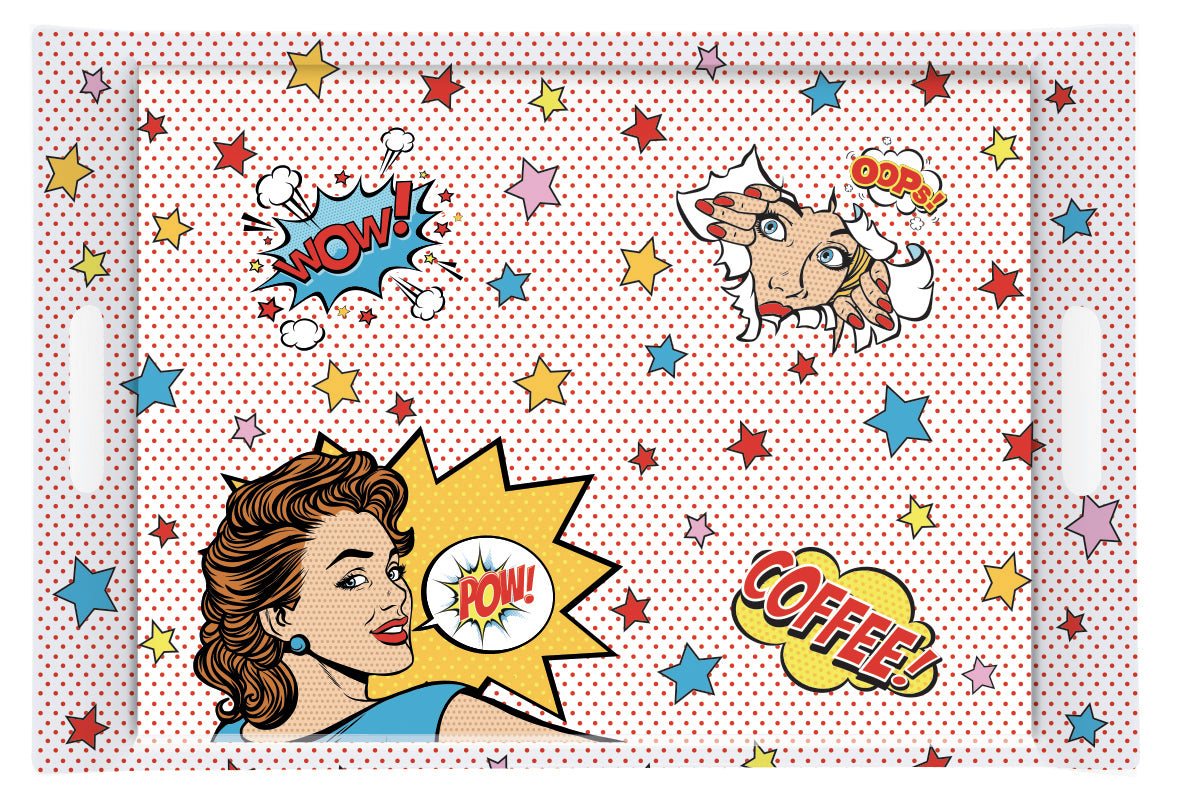 Easy Life Pop Art 49x34cm Tray - Multicolored
