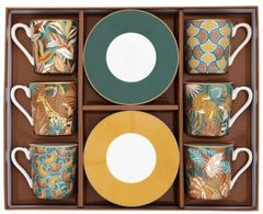 Easy Life Namibia 100ml 12-Piece Cups & Saucers Set in Box - Multicolored