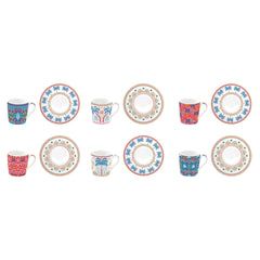 Easy Life Tropical Groovy 12-Piece Coffee Set - Multicolored