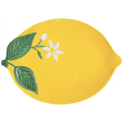 Easy Life Fleurs et Citrons 30x22cm Serving Platter - Yellow