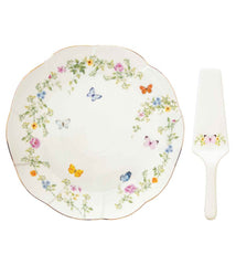 Easy Life Dancing Butterflies Cake Serving Set in Box - Multicolored