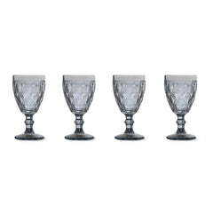 Easy Life 400ml Glass 4-Piece Goblet Set - Blue