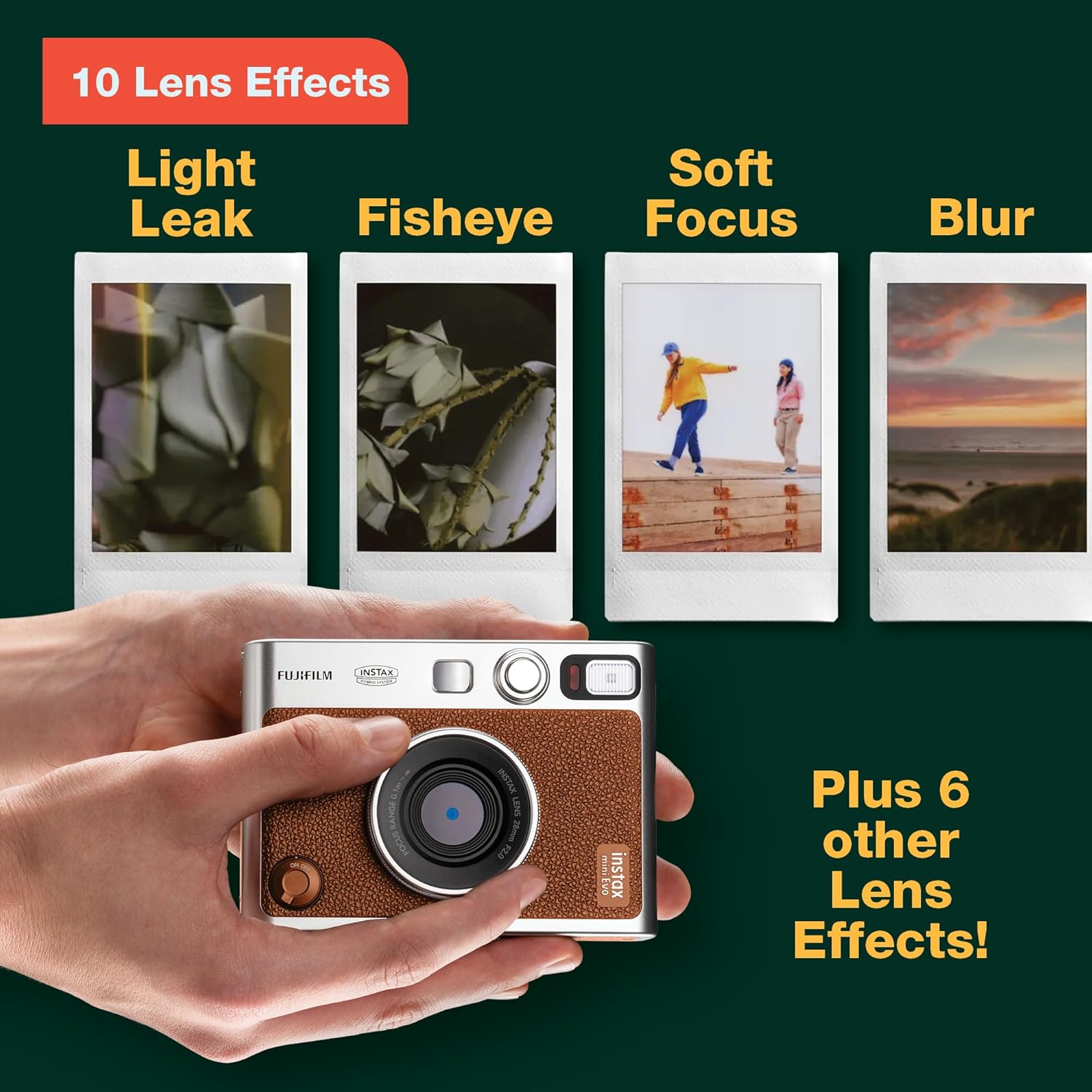 Fujifilm Instax Mini EVO Instant Camera - Brown