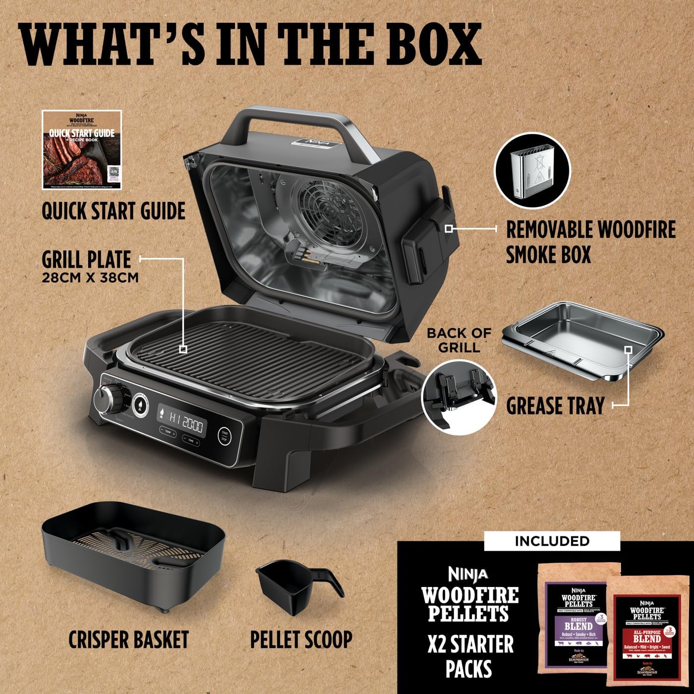 Ninja Woodfire Electric BBQ Grill & Smoker