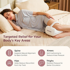Momcozy Bamboo Memory Foam Knee & Leg Pillow - White