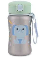 Skip Hop Besties Squad Stainless Steel Straw Bottle - Emmett Elephant