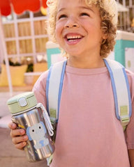 Skip Hop Besties Squad Stainless Steel Straw Bottle - Emmett Elephant detail