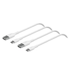 BELKIN BOOSTCHARGE USB-C TO USB-A 1M, 2PACK - White